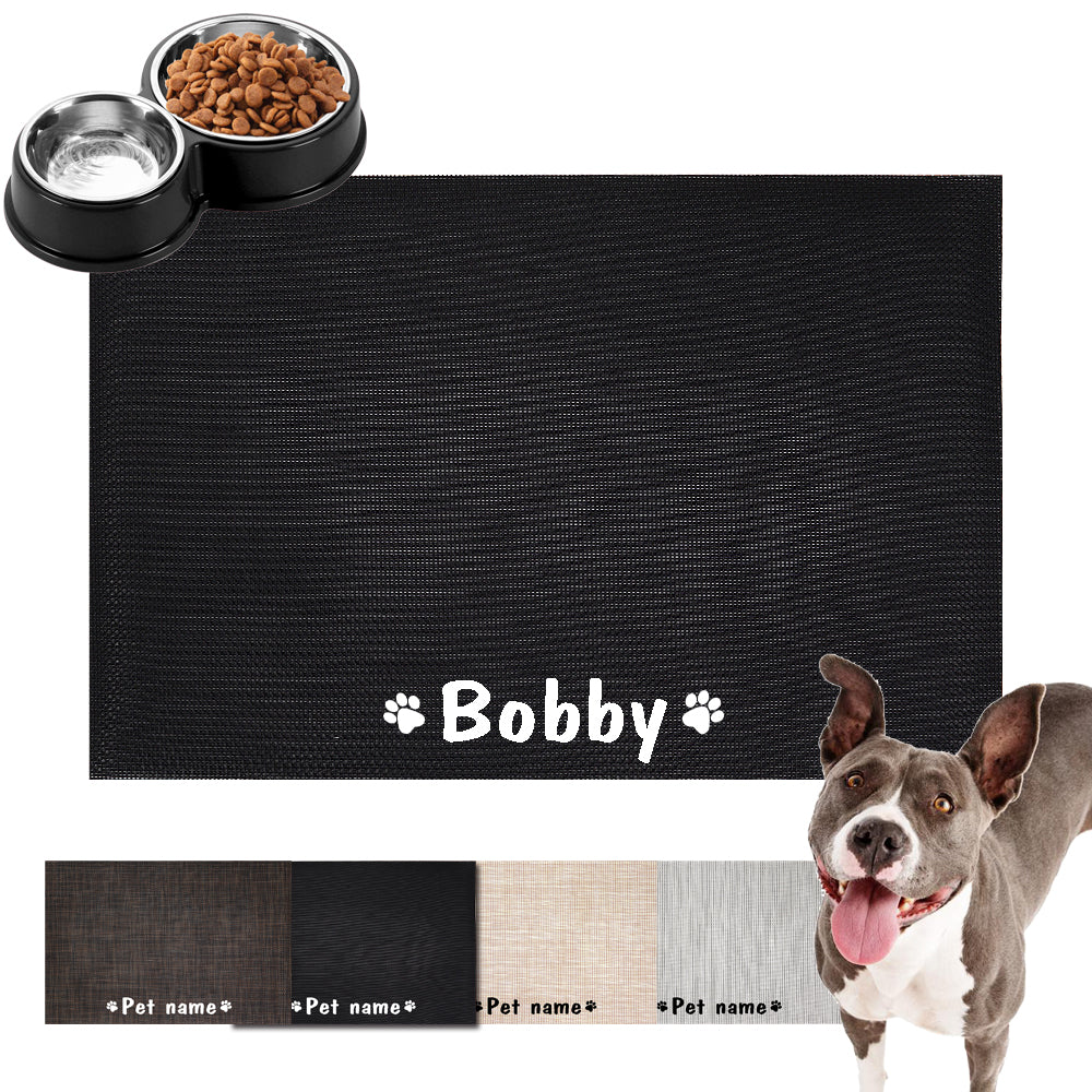 Personalized Pet Bowl Mat