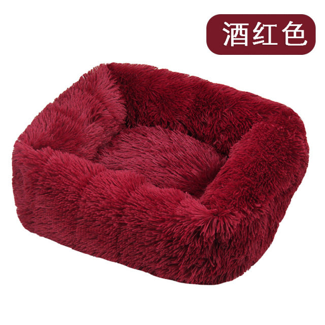 Long Plush Dog Bed