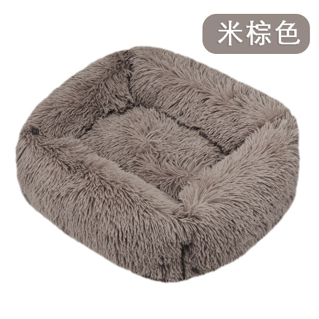 Long Plush Dog Bed