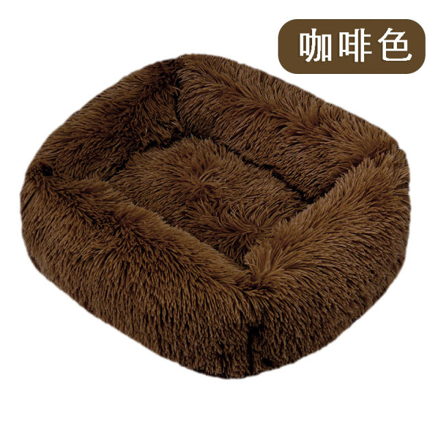Long Plush Dog Bed