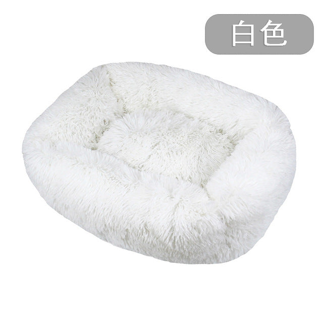 Long Plush Dog Bed