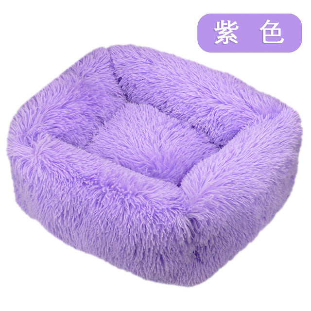 Long Plush Dog Bed